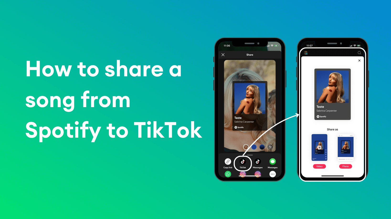 Cómo compartir una canción de Spotify a TikTok